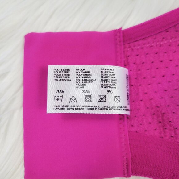 NWOT Glamorise Sport Sports Bra Pink Black Size 48H Plus - Picture 11 of 11